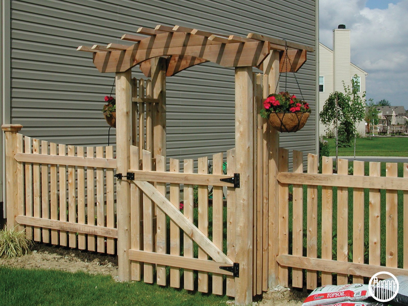 Wood - Picket - Cut Scallop - Double Arched Arbor